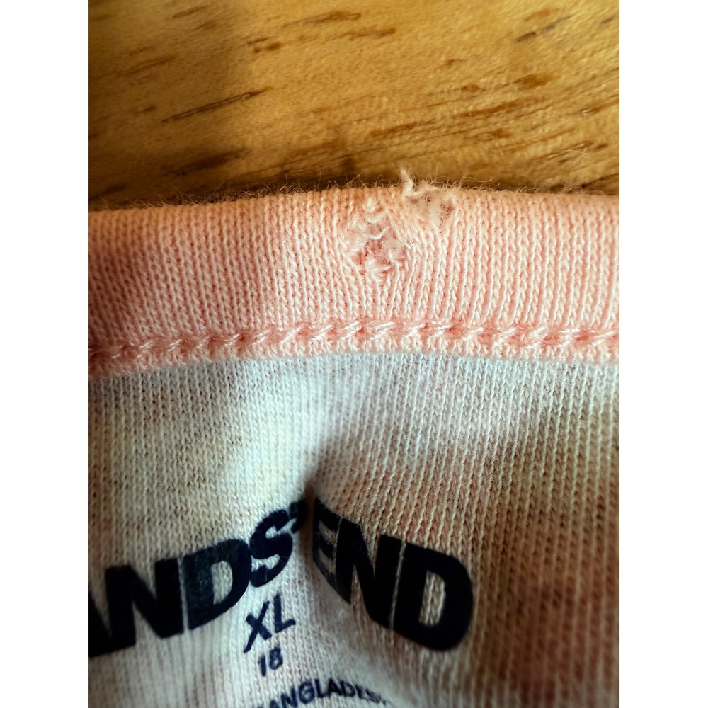Lands End Womens XL Pink Floral Print Cotton Sleeveless Tank Top - Picture 4 of 10
